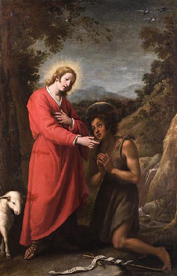 Jesus and John the Baptist meet in their youth, Matteo Rosselli